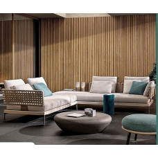 Outdoor Rattan Lounge Corner Sofa Set for Patio Garden Balcony Furniture