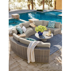 Outdoor Rattan Furniture Patio Sets Garden Lounge Custom Semi Circular Chair