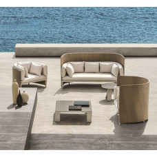 Nordic Outdoor Rattan Lounge Furniture Waterproof Sunproof Patio Garden