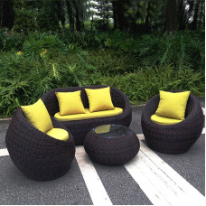 Outdoor Rattan Sofa Set Patio Villa Garden Balcony Sun Protection Furniture