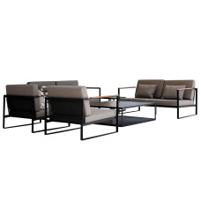 Aluminum Alloy Outdoor Rattan Sofa Set