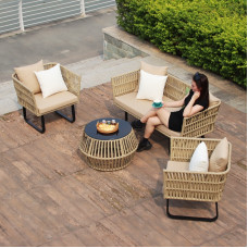 Outdoor Rattan Sofa Set for Patio Relaxation