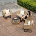 Outdoor Rattan Sofa Set for Patio Relaxation Outdoor Rattan Sofa Set for Patio Relaxation