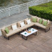 Outdoor Rattan Sofa Set for Patio Relaxation Outdoor Rattan Sofa Set for Patio Relaxation