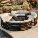 Outdoor Garden Villa Arc Sofa Set Aluminum Alloy Waterproof Sun Protection Outdoor Garden Villa Arc Sofa Set Aluminum Alloy Waterproof Sun Protection
