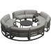 Outdoor Garden Villa Arc Sofa Set Aluminum Alloy Waterproof Sun Protection Outdoor Garden Villa Arc Sofa Set Aluminum Alloy Waterproof Sun Protection