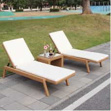 Outdoor Rattan Lounge Pool Lounger Garden Patio Balcony Outdoor Waterproof Sunscreen Beach Rattan Lounger Outdoor Rattan Lounge Pool Lounger Garden Patio Balcony Outdoor Waterproof Sunscreen Beach Rattan Lounger