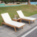 Outdoor Rattan Lounge Pool Lounger Garden Patio Balcony Outdoor Waterproof Sunscreen Beach Rattan Lounger