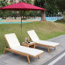 Outdoor Rattan Lounge Pool Lounger Garden Patio Balcony Outdoor Waterproof Sunscreen Beach Rattan Lounger