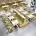 Wood Customized SemiArc Chairs Tables Set Wood Customized SemiArc Chairs Tables Set