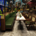 Custom Card Sofa Southeast Asia Themed Restaurant Teahouse Tendon Hot Pot Japanese Rice Restaurant Solid Wood Table Chairs