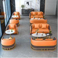 Negotiating Nordic Casual Round Table Furniture Set for Hotels Business Reception Sofa