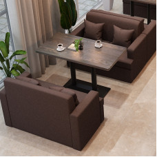 Retro Dining Bar BBQ Grill Hotpot Sofa Bar Lounge KTV Booth