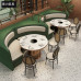 Customized New Chinese Style Restaurant With Wall Theme Dining Barbecue Hot Pot Tea Cafe Tables Chairs