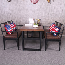 Vintage Iron Cafe Chair And Sofa Seat Combination