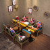 Vintage Loft Iron Sofa Cafe Bar Table Sofa Combination Vintage Loft Iron Sofa Cafe Bar Table Sofa Combination