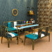 Vintage Loft Iron Sofa Cafe Bar Table Sofa Combination Vintage Loft Iron Sofa Cafe Bar Table Sofa Combination