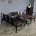 Vintage Loft Iron Sofa Cafe Bar Table Sofa Combination Vintage Loft Iron Sofa Cafe Bar Table Sofa Combination