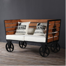 European Style Retro Iron Chair Sofa For Studio Cafe Bars European Style Retro Iron Chair Sofa For Studio Cafe Bars