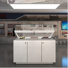 Custom Hydraulic Museum Display Cabinet Dustproof Exhibit Showcase