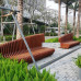 City Outdoor Furniture Wood Slice Backrest Chair Park Plaza Public Landscape Leisure Sofa Recliner Custom City Outdoor Furniture Wood Slice Backrest Chair Park Plaza Public Landscape Leisure Sofa Recliner Custom