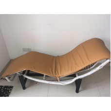 Cushion And Straps For Le Corbusier Lc4 Chaise Lounge Chair In Tan PU Leather Cushion And Straps For Le Corbusier Lc4 Chaise Lounge Chair In Tan PU Leather