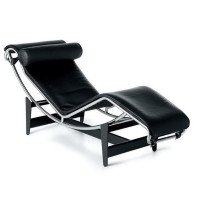 Le Corbusier Lc4 Chaise Lounge Chair Cushion And Strap in Premium grade Full Grain Leather with gloss