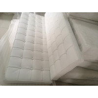 Barcelona Loveseat Cushions And Straps in White PU Leather Barcelona Loveseat Cushions And Straps in White PU Leather