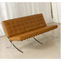 Barcelona Loveseat Cushions And Straps In Full Aniline Leather Barcelona Loveseat Cushions And Straps In Full Aniline Leather