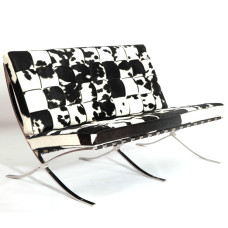 Cowhide Leather Barcelona Loveseat Cushions Cowhide Leather Barcelona Loveseat Cushions