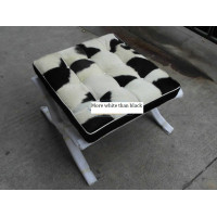 Cowhide Barcelona Ottoman Cushions With No Piping Cowhide Barcelona Ottoman Cushions With No Piping