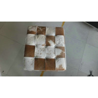 Pony Skin Leather Barcelona Ottoman Cushion With No Piping Pony Skin Leather Barcelona Ottoman Cushion With No Piping