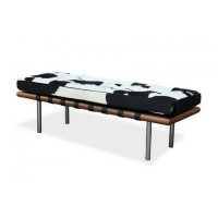 Cowhide Leather Barcelona Bench Cushion With No Piping Cowhide Leather Barcelona Bench Cushion With No Piping