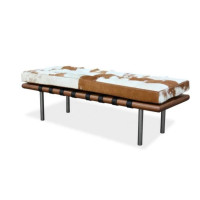 Pony Skin Leather Barcelona Bench Cushion With No Piping Pony Skin Leather Barcelona Bench Cushion With No Piping