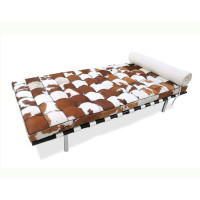 Pony Skin Leather Barcelona Daybed Cushions With No Piping Pony Skin Leather Barcelona Daybed Cushions With No Piping