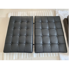 Black Barcelona Chair Cushions In PU Leather Black Barcelona Chair Cushions In PU Leather