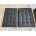Black Barcelona Chair Cushions In PU Leather Black Barcelona Chair Cushions In PU Leather