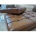 Mustard Brown Barcelona Chair Cushions In PU Leather