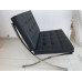 Black Barcelona Chair Cushions In PU Leather Black Barcelona Chair Cushions In PU Leather