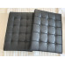 Black Barcelona Chair Cushions In PU Leather Black Barcelona Chair Cushions In PU Leather
