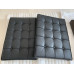 Black Barcelona Chair Cushions In PU Leather Black Barcelona Chair Cushions In PU Leather