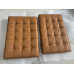 Dark Tan Barcelona Chair Cushions In PU Leather