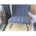 Dark Grey Fabric Barcelona Chair Cushions Dark Grey Fabric Barcelona Chair Cushions
