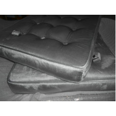 Silver Grey Velvet Barcelona Chair Cushions Silver Grey Velvet Barcelona Chair Cushions