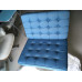 Blue Rhombic Fabric Barcelona Chair Cushions