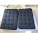 Black Fabric Barcelona Chair Cushions Black Fabric Barcelona Chair Cushions