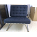 Black Fabric Barcelona Chair Cushions Black Fabric Barcelona Chair Cushions