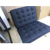Black Fabric Barcelona Chair Cushions Black Fabric Barcelona Chair Cushions