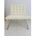 Cream White 4012 Nappa Leather Barcelona Chair Cushions and Straps Cream White 4012 Nappa Leather Barcelona Chair Cushions and Straps