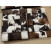 Tri-Color Pony Skin Leather Barcelona Chair Cushions Tri-Color Pony Skin Leather Barcelona Chair Cushions